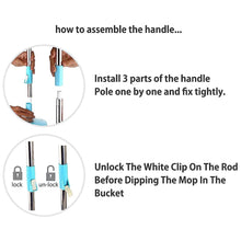 Adjustable Stainless Steel Mop Rod Set 120 cm